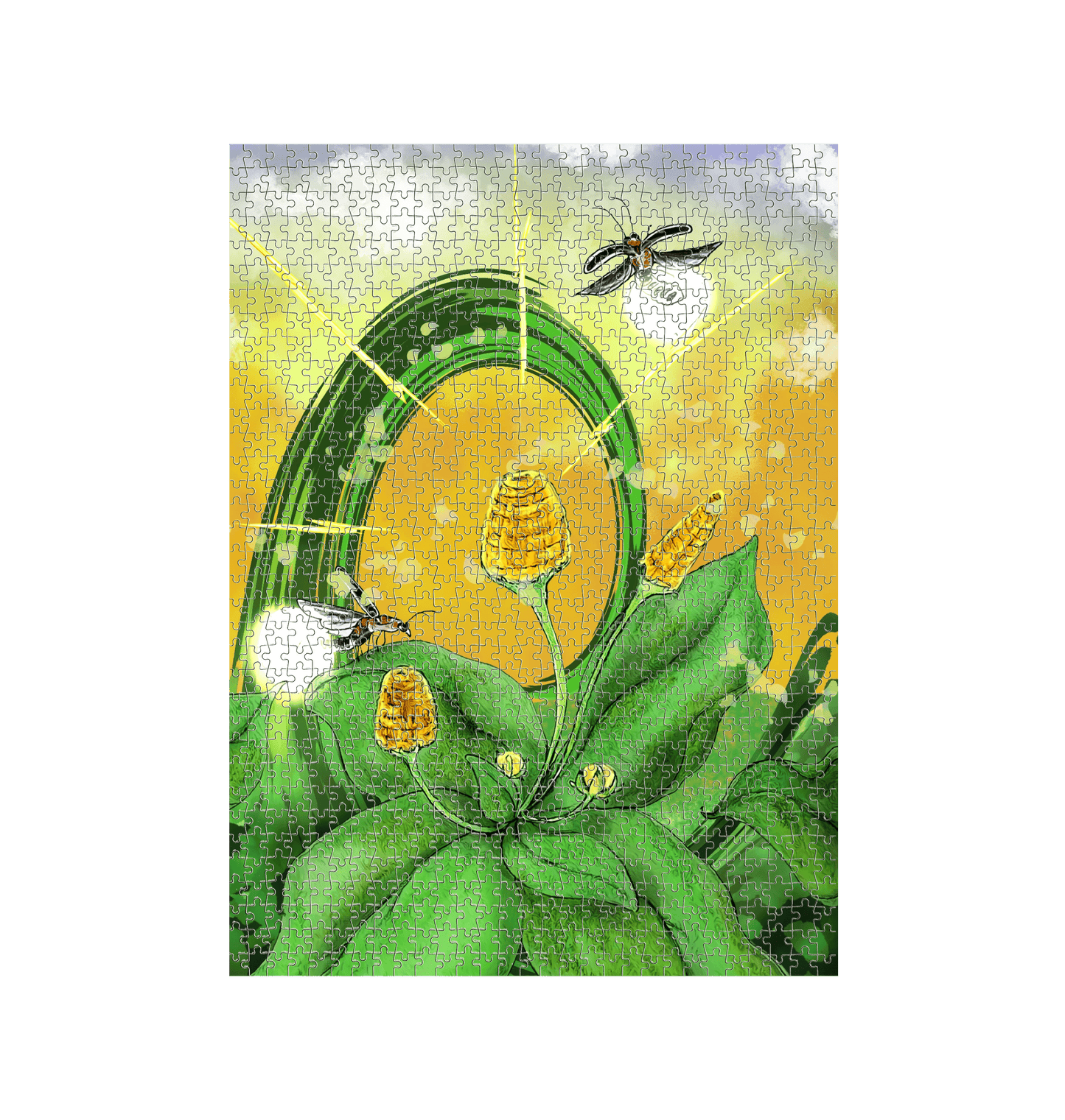 White Jigsaw Puzzles Front