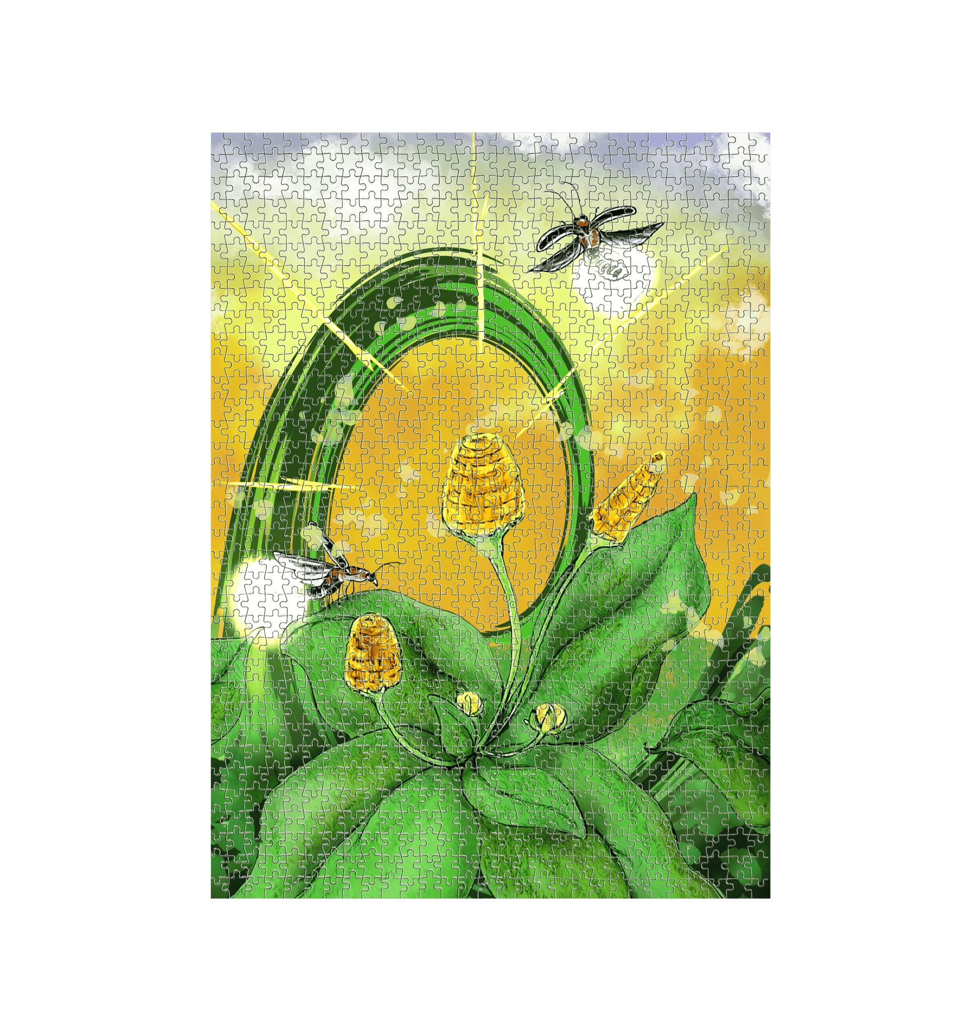 White Jigsaw Puzzles Front